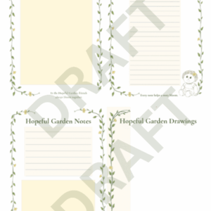 Printable Hopeful Garden Stationary